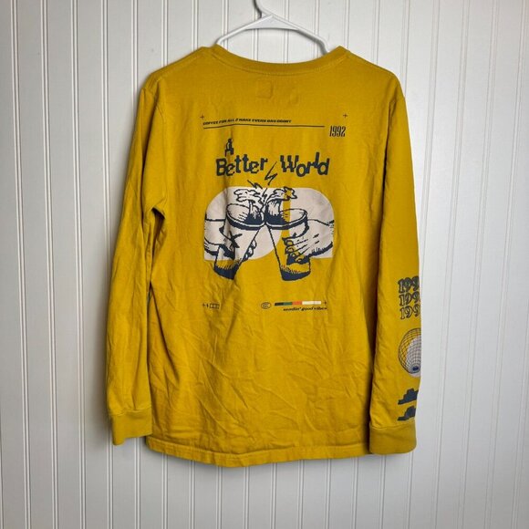 Dutch Bros yellow 1992 A Better World long sleeve tee size large unisex G28 - Picture 5 of 6